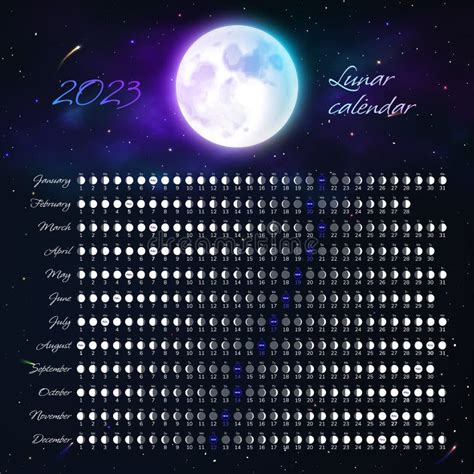 Lunar Wall Calendar 2023